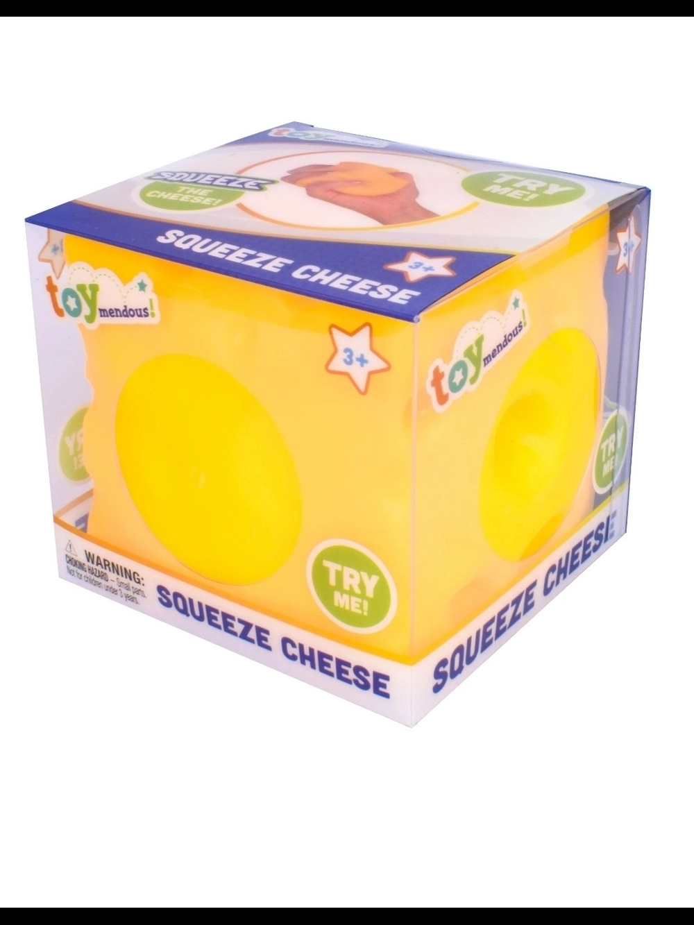 Yellow Squeeze Cheese Plush Stress Toy